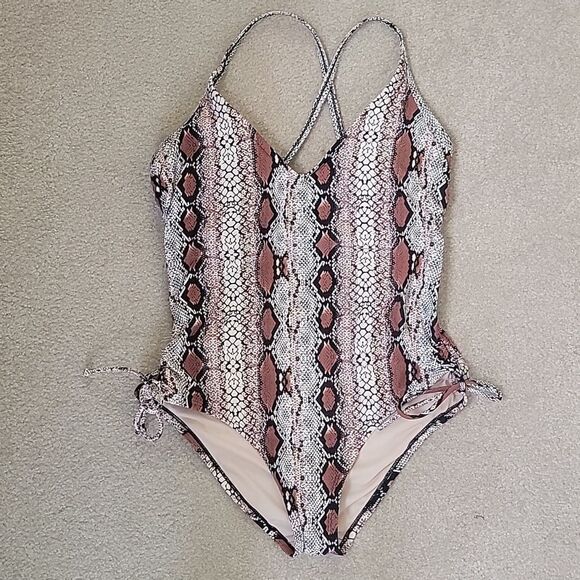 Kona Sol snakeskin print one piece - Picture 1 of 6